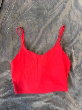 Athleta Red Crop Cami Tank Top